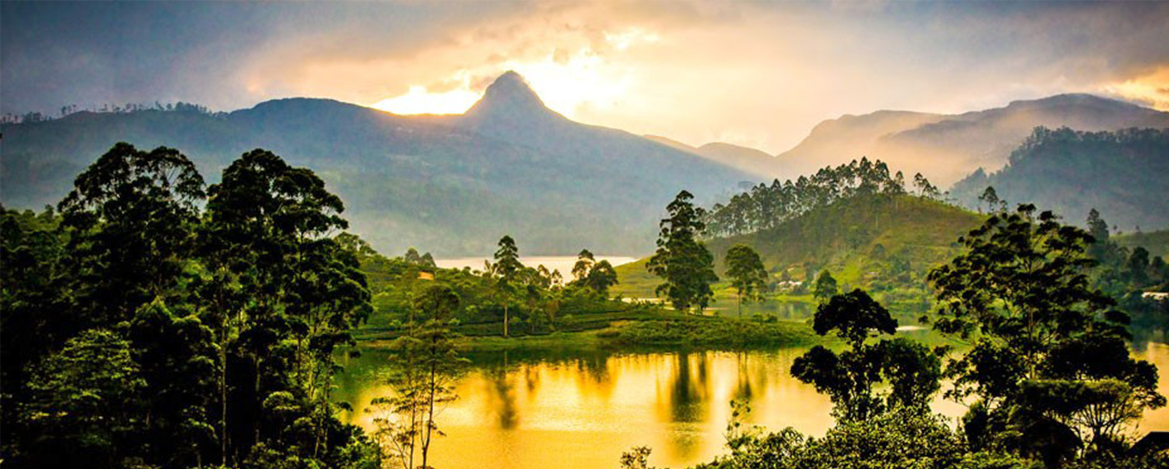 sunrise kisses the mountain peaks